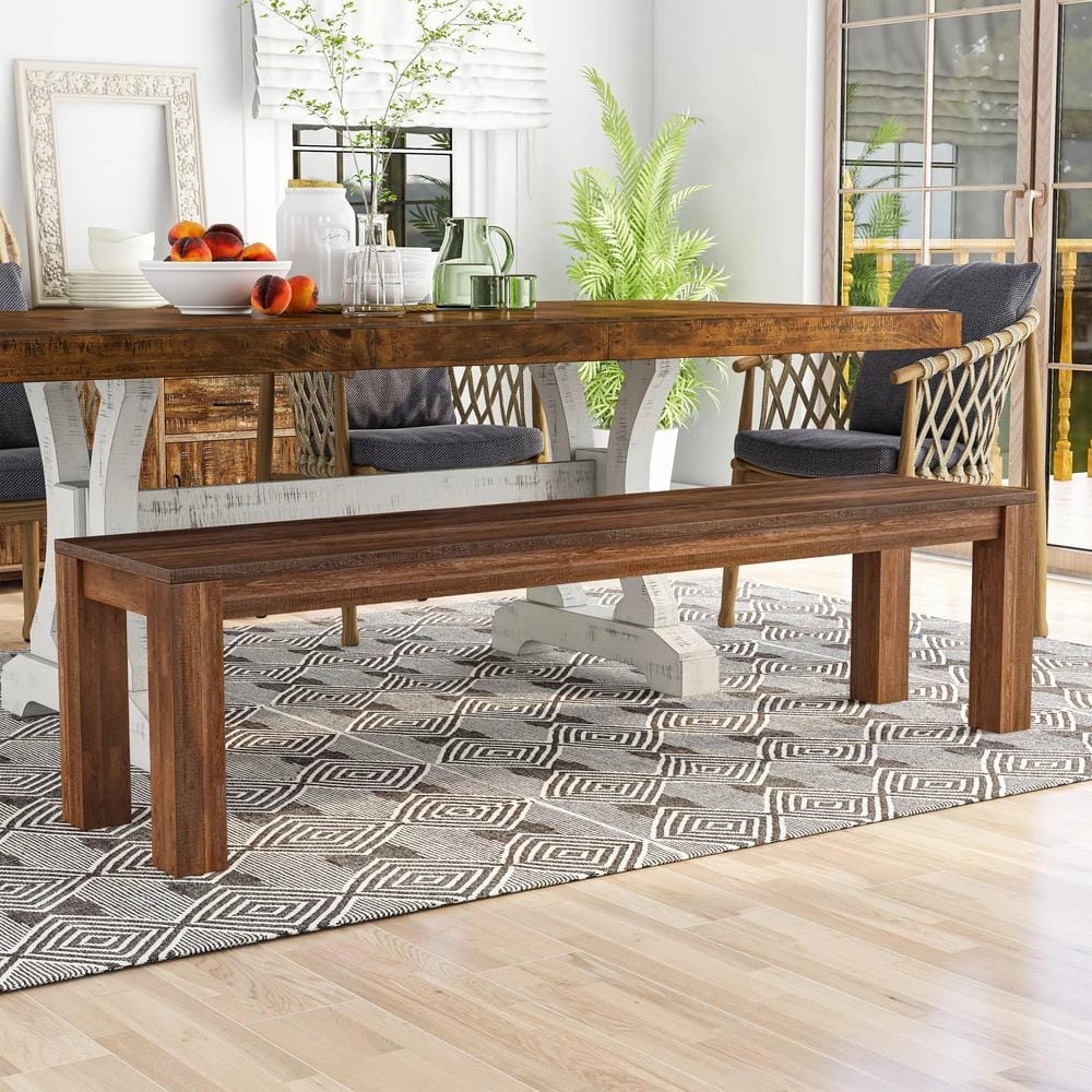 Sunniva Natural Mango Wood Dining Bench 68 W x 16 D x 17.5 H by Furniture of America 5 Sunniva Natural Mango Wood Dining Bench 68 W x 16 D x 17.5 H by Furniture of America - Image 5