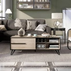 Nowlin 48 in. Natural Oak Large Rectangle Wood Coffee Table with Shelf by Furniture of America 15 Nowlin 48 in. Natural Oak Large Rectangle Wood Coffee Table with Shelf by Furniture of America -Furniture of America Sales Store natural oak furniture of america coffee tables fgi 1884c12 ct 31 1000