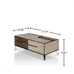 Nowlin 48 in. Natural Oak Large Rectangle Wood Coffee Table with Shelf by Furniture of America 10 Nowlin 48 in. Natural Oak Large Rectangle Wood Coffee Table with Shelf by Furniture of America -Furniture of America Sales Store natural oak furniture of america coffee tables fgi 1884c12 ct 40 1000