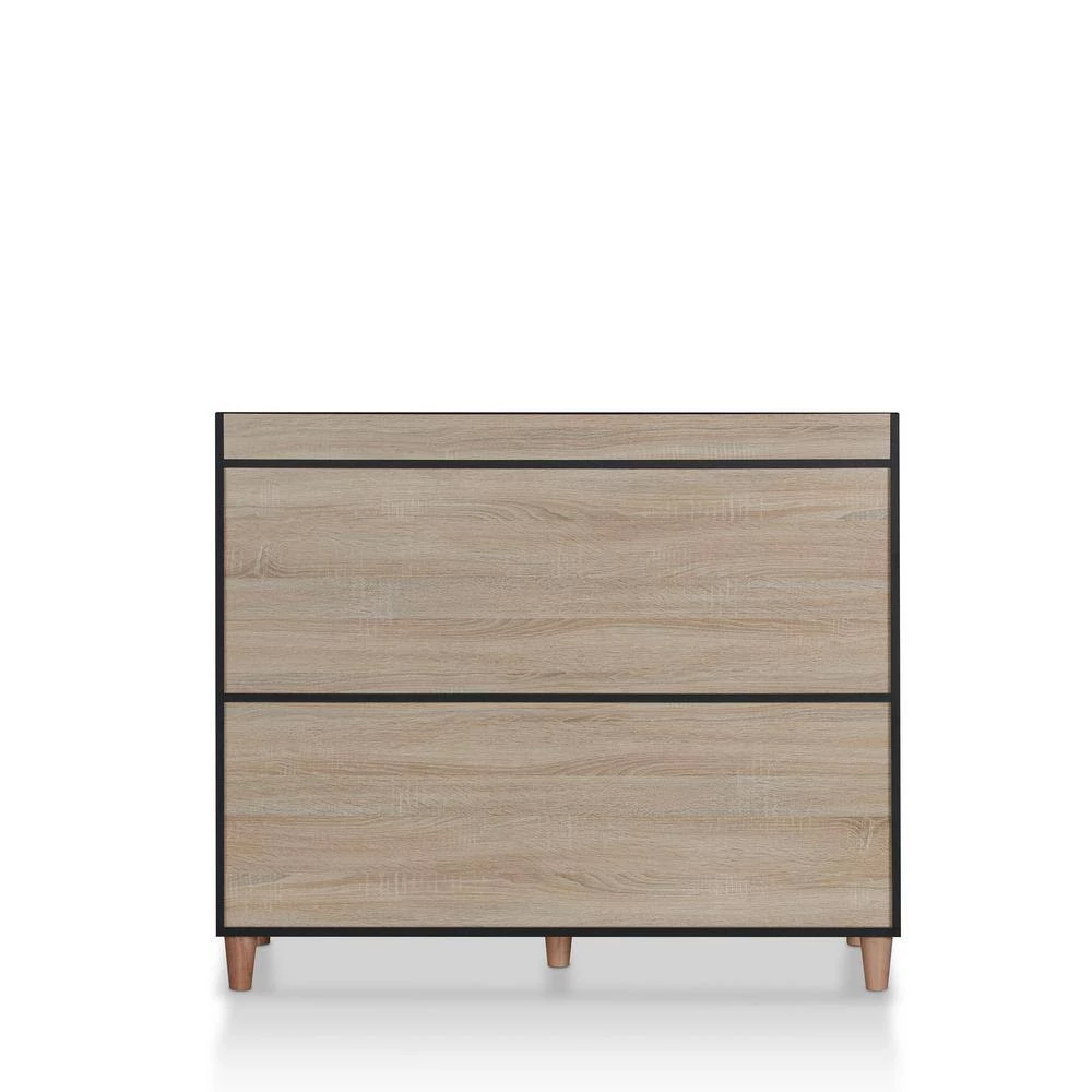 Hoover Natural Oak Buffet Server With 9-Bottle Wine Rack by Furniture of America 3 Hoover Natural Oak Buffet Server With 9-Bottle Wine Rack by Furniture of America - Image 3