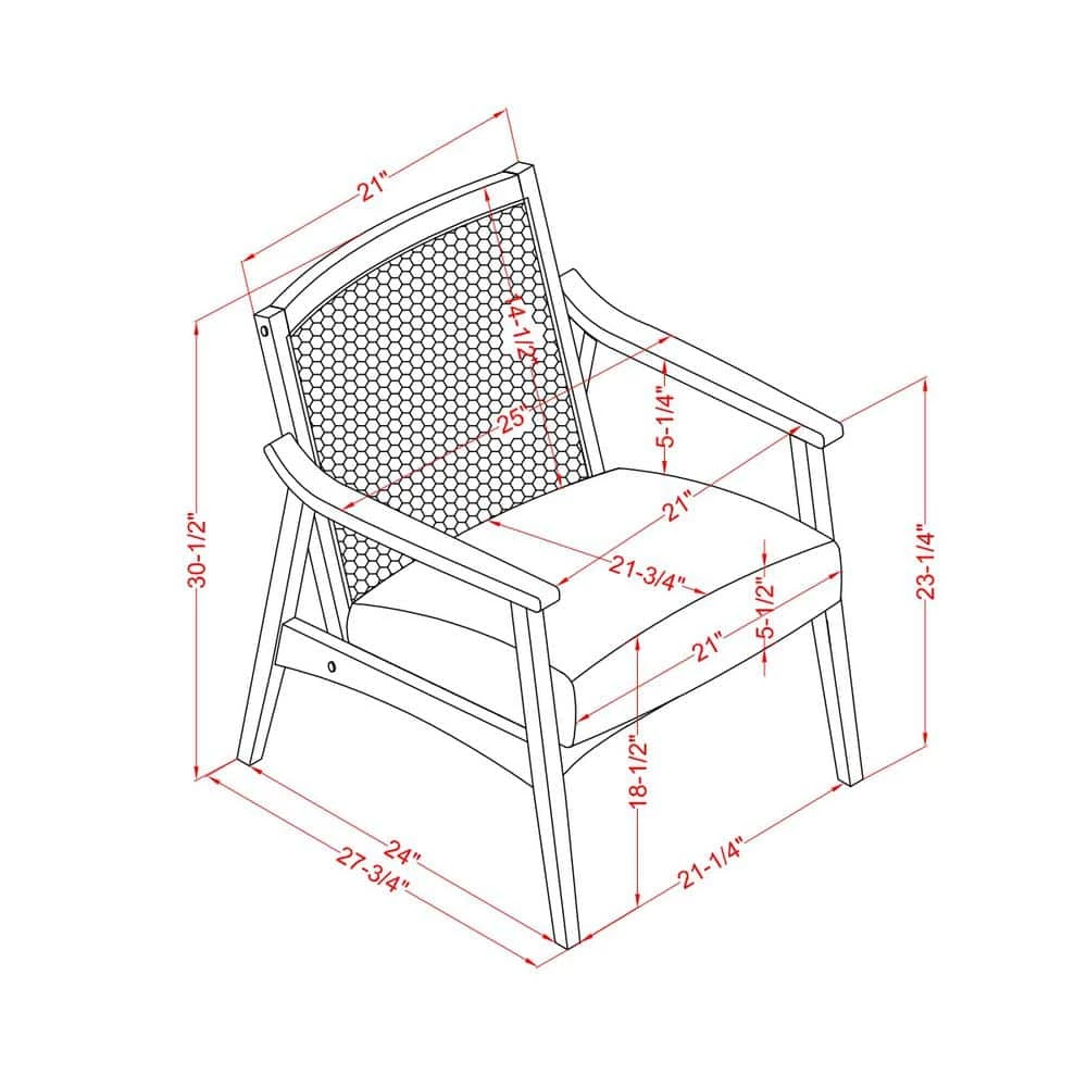 Council Natural Tone and Beige Wood Removable Cushions Accent Chair by Furniture of America 8 Council Natural Tone and Beige Wood Removable Cushions Accent Chair by Furniture of America - Image 8