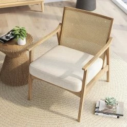 Council Natural Tone and Beige Wood Removable Cushions Accent Chair by Furniture of America 15 Council Natural Tone and Beige Wood Removable Cushions Accent Chair by Furniture of America -Furniture of America Sales Store natural tone and beige furniture of america accent chairs idf ac391nt fa 1000