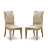 Edgewater Natural Tone and Beige Side Chairs (Set of 2) by Furniture of America