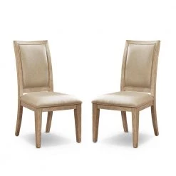 Edgewater Natural Tone and Beige Side Chairs (Set of 2) by Furniture of America