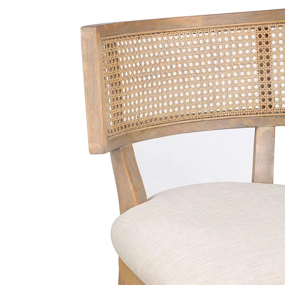 Claymore Natural Tone and Beige Solid Wood Woven Cane-Back Counter Height Chair by Furniture of America 7 Claymore Natural Tone and Beige Solid Wood Woven Cane-Back Counter Height Chair by Furniture of America - Image 7
