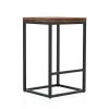 Homeville 25 in. Natural Tone Backless Steel Bar Stool by Furniture of America