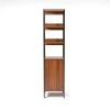 72 in. Natural Tone Metal 4-shelf Etagere Bookcase with Doors by Furniture of America
