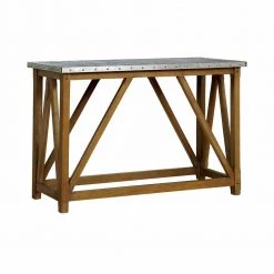 Violima 49 in. Natural Tone Rectangle Iron Console Table by Furniture of America