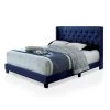 Jayland Blue Twin Panel Bed with Button-tufted Headboard by Furniture of America