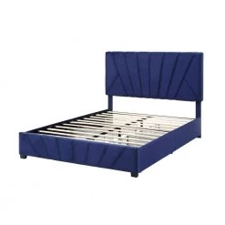 Kimjoy Blue Wood Frame Full Platform Bed with Storage by Furniture of America