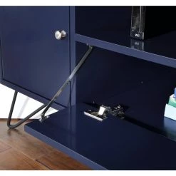 Chappa 41.38 in. Navy Corner TV Stand Fits TV's up to 47.58 in. with Open Shelf by Furniture of America -Furniture of America Sales Store navy furniture of america tv stands idf 5135nv tv 1f 1000