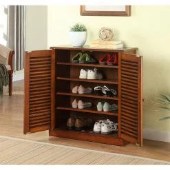 Gordo Brown Shoe Cabinet with 5-Shelf by Furniture of America 9 Gordo Brown Shoe Cabinet with 5-Shelf by Furniture of America -Furniture of America Sales Store oak furniture of america accent cabinets idf ac213a 31 1000