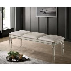 Noriah Pearl White and White Upholstered Bench by Furniture of America 7 Noriah Pearl White and White Upholstered Bench by Furniture of America -Furniture of America Sales Store pearl white and white furniture of america bedroom benches idf 7899bn 31 1000