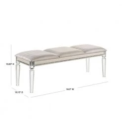 Noriah Pearl White and White Upholstered Bench by Furniture of America 6 Noriah Pearl White and White Upholstered Bench by Furniture of America -Furniture of America Sales Store pearl white and white furniture of america bedroom benches idf 7899bn 40 1000