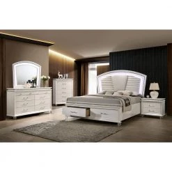Noriah 2-Drawer Pearl White and White Nightstand by Furniture of America 7 Noriah 2-Drawer Pearl White and White Nightstand by Furniture of America -Furniture of America Sales Store pearl white and white furniture of america nightstands idf 7899n 31 1000