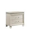 Noriah 2-Drawer Pearl White and White Nightstand by Furniture of America