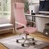 Elkorn Pink Fabric Ergonomic Swivel Office Chair by Furniture of America