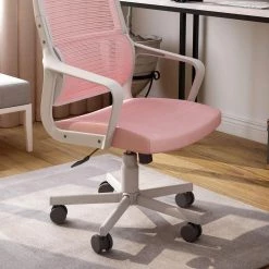 Elkorn Pink Fabric Ergonomic Swivel Office Chair by Furniture of America -Furniture of America Sales Store pink furniture of america ergonomic chairs idf 6030 pk c3 1000