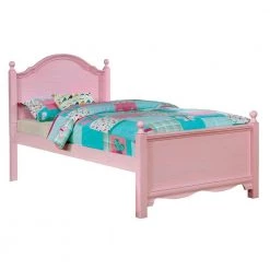 Alpine Rose Pink Wood Twin Bed by Furniture of America