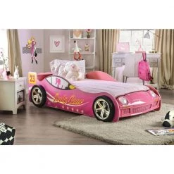 Meera Pink Twin Race Car Bed by Furniture of America 21 Meera Pink Twin Race Car Bed by Furniture of America -Furniture of America Sales Store pink furniture of america kids beds idf 7642 31 1000
