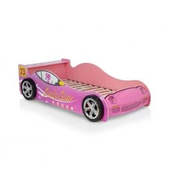Meera Pink Twin Race Car Bed by Furniture of America