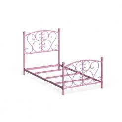 Lelands Pink Twin Panel Bed by Furniture of America