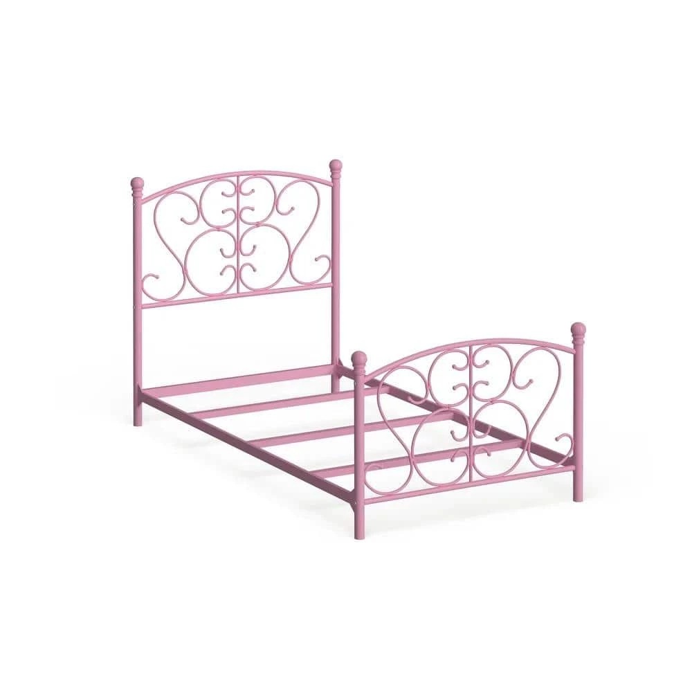 Lelands Pink Twin Panel Bed by Furniture of America 1 Lelands Pink Twin Panel Bed by Furniture of America