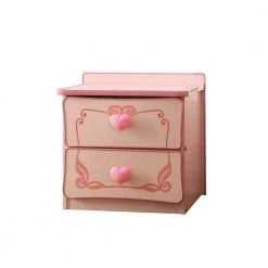 Mikelsen 2-Drawer Pink Nightstand by Furniture of America