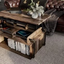 Beah 52 in. Reclaimed Barnwood Large Rectangle Wood Coffee Table with Lift Top by Furniture of America 14 Beah 52 in. Reclaimed Barnwood Large Rectangle Wood Coffee Table with Lift Top by Furniture of America -Furniture of America Sales Store reclaimed barnwood furniture of america coffee tables ynj 1996c39 44 1000