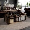 Beah 52 in. Reclaimed Barnwood Large Rectangle Wood Coffee Table with Lift Top by Furniture of America