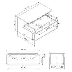 Beah 52 in. Reclaimed Barnwood Large Rectangle Wood Coffee Table with Lift Top by Furniture of America 11 Beah 52 in. Reclaimed Barnwood Large Rectangle Wood Coffee Table with Lift Top by Furniture of America -Furniture of America Sales Store reclaimed barnwood furniture of america coffee tables ynj 1996c39 77 1000