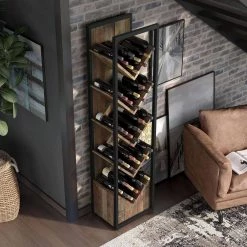 Samalera 45-Bottle Reclaimed Barnwood Wine Rack by Furniture of America -Furniture of America Sales Store reclaimed barnwood furniture of america wine racks ynj 2173c39 44 1000