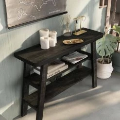 Novah 47 in W. Reclaimed Black Oak 33 in H. Rectangle PB Console Table by Furniture of America 12 Novah 47 in W. Reclaimed Black Oak 33 in H. Rectangle PB Console Table by Furniture of America -Furniture of America Sales Store reclaimed black oak furniture of america console tables ynj 2190c40 44 1000