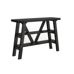 Novah 47 in W. Reclaimed Black Oak 33 in H. Rectangle PB Console Table by Furniture of America