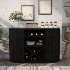 Shutler Reclaimed Black Oak Buffet with 2 Shelves by Furniture of America -Furniture of America Sales Store reclaimed black oak furniture of america sideboards buffet tables ynj 2170c40 31 1000