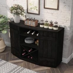 Shutler Reclaimed Black Oak Buffet with 2 Shelves by Furniture of America -Furniture of America Sales Store reclaimed black oak furniture of america sideboards buffet tables ynj 2170c40 44 1000