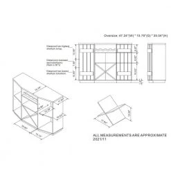 Shutler Reclaimed Black Oak Buffet with 2 Shelves by Furniture of America -Furniture of America Sales Store reclaimed black oak furniture of america sideboards buffet tables ynj 2170c40 76 1000