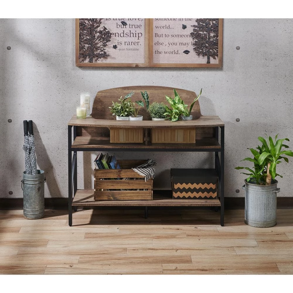 Christoff Reclaimed Oak Console Table by Furniture of America 4 Christoff Reclaimed Oak Console Table by Furniture of America - Image 4