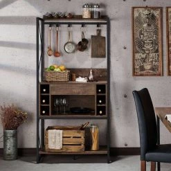 Grazellia Reclaimed Oak Baker's Rack with 4-Shelves by Furniture of America -Furniture of America Sales Store reclaimed oak furniture of america baker s racks ynj 18715c25 31 1000