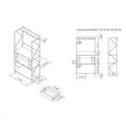 Grazellia Reclaimed Oak Baker's Rack with 4-Shelves by Furniture of America -Furniture of America Sales Store reclaimed oak furniture of america baker s racks ynj 18715c25 76 1000