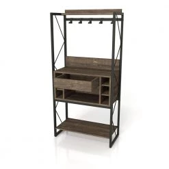 Grazellia Reclaimed Oak Baker's Rack with 4-Shelves by Furniture of America -Furniture of America Sales Store reclaimed oak furniture of america baker s racks ynj 18715c25 c3 1000