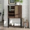 Mangoro 8-Bottle Reclaimed Oak Wine Cabinet by Furniture of America