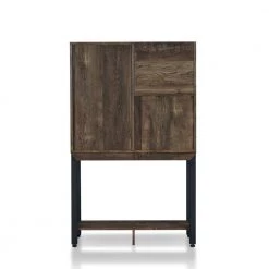 Mangoro 8-Bottle Reclaimed Oak Wine Cabinet by Furniture of America -Furniture of America Sales Store reclaimed oak furniture of america bar cabinets fgi 18711c25 c3 1000