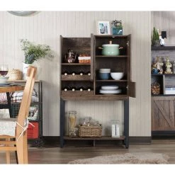 Mangoro 8-Bottle Reclaimed Oak Wine Cabinet by Furniture of America -Furniture of America Sales Store reclaimed oak furniture of america bar cabinets fgi 18711c25 fa 1000