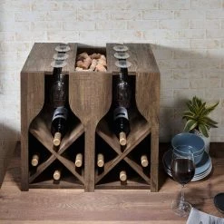 Sacha 8-Bottle Reclaimed Oak Hanging Wine Rack by Furniture of America 10 Sacha 8-Bottle Reclaimed Oak Hanging Wine Rack by Furniture of America -Furniture of America Sales Store reclaimed oak furniture of america bar cabinets ynj 1978c25 c3 1000