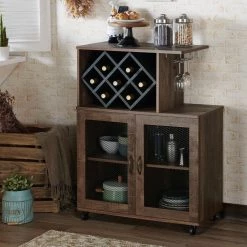 Ari Reclaimed Oak Mobile Mini Bar with Wine Rack by Furniture of America 17 Ari Reclaimed Oak Mobile Mini Bar with Wine Rack by Furniture of America -Furniture of America Sales Store reclaimed oak furniture of america bar carts hfw 1979c25 31 1000