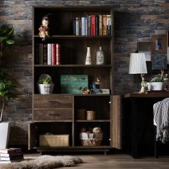 Geraldimo 69.8 in. Reclaimed Oak Wood 5-Shelf Accent Bookcase by Furniture of America 12 Geraldimo 69.8 in. Reclaimed Oak Wood 5-Shelf Accent Bookcase by Furniture of America -Furniture of America Sales Store reclaimed oak furniture of america bookcases bookshelves fgi 1787c25 44 1000