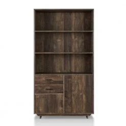 Geraldimo 69.8 in. Reclaimed Oak Wood 5-Shelf Accent Bookcase by Furniture of America 11 Geraldimo 69.8 in. Reclaimed Oak Wood 5-Shelf Accent Bookcase by Furniture of America -Furniture of America Sales Store reclaimed oak furniture of america bookcases bookshelves fgi 1787c25 4f 1000
