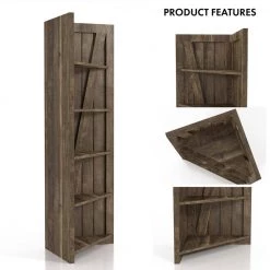 Helsa Reclaimed Oak 5-Shelf Corner Display Bookcase by Furniture of America 11 Helsa Reclaimed Oak 5-Shelf Corner Display Bookcase by Furniture of America -Furniture of America Sales Store reclaimed oak furniture of america bookcases bookshelves fgi 1980c25 1f 1000