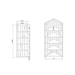 Helsa Reclaimed Oak 5-Shelf Corner Display Bookcase by Furniture of America 12 Helsa Reclaimed Oak 5-Shelf Corner Display Bookcase by Furniture of America -Furniture of America Sales Store reclaimed oak furniture of america bookcases bookshelves fgi 1980c25 44 1000